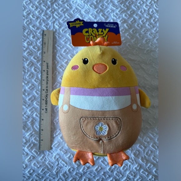 JOYHOUND 10” Squishy Plush Chicken Dog Toy with Squeaker. - Picture 3 of 6